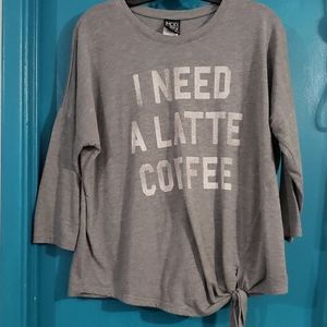 3/4 sleeve graphic tee